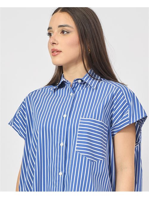 Chemise femme oversize rayée Gaelle Paris GAELLE PARIS | GAABW03891BL48